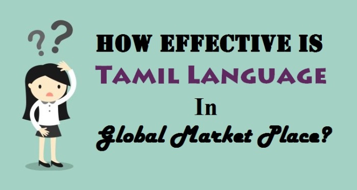 Tamil Language In Global Market Place